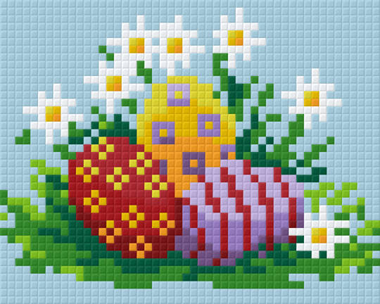 Easter Eggs One [1] Baseplate PixelHobby Mini-mosaic Art Kit